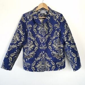 Susan Graver Special Edition Blue Bejeweled Blazer